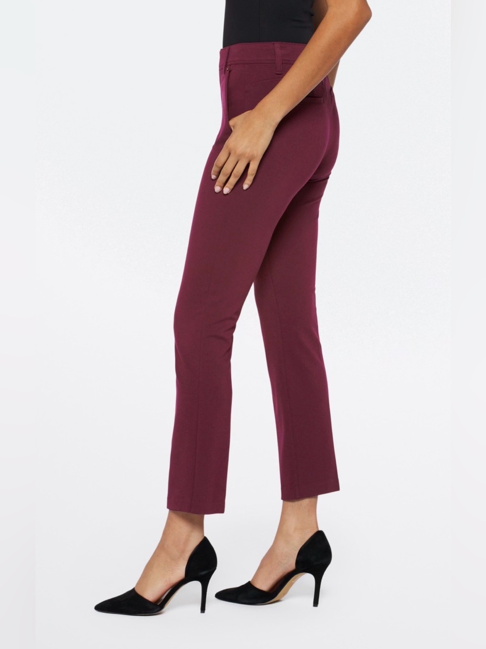 one 5 one Straight Leg Pants in Burgundy Wine